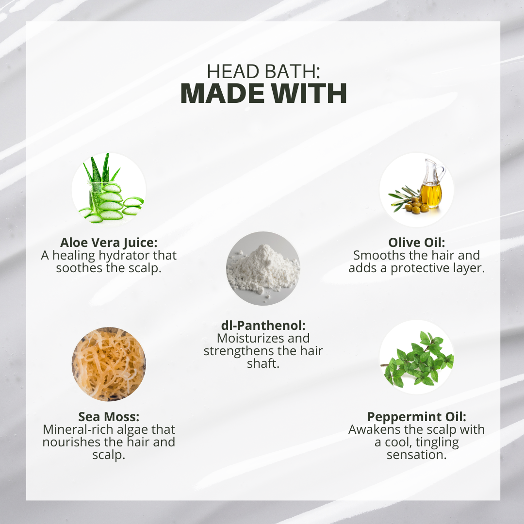 Head Bath: Sea Moss & Peppermint Shampoo