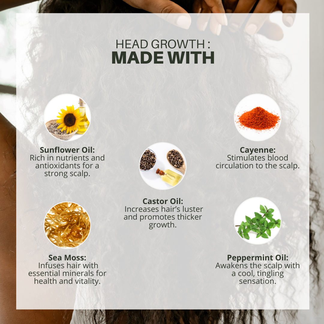 Head Growth: Sea Moss & Peppermint Elixir Oil