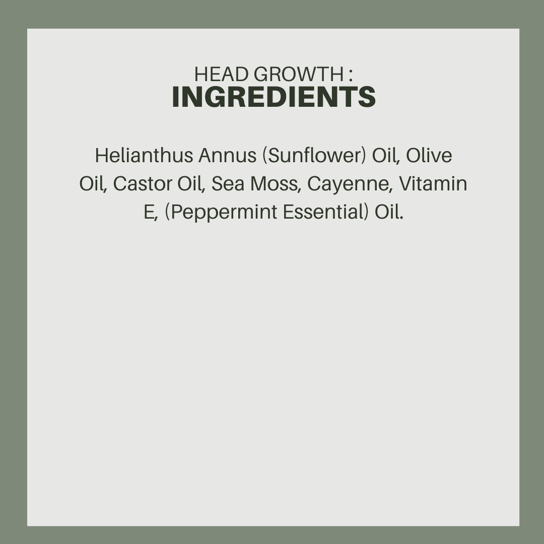 Head Growth: Sea Moss & Peppermint Elixir Oil