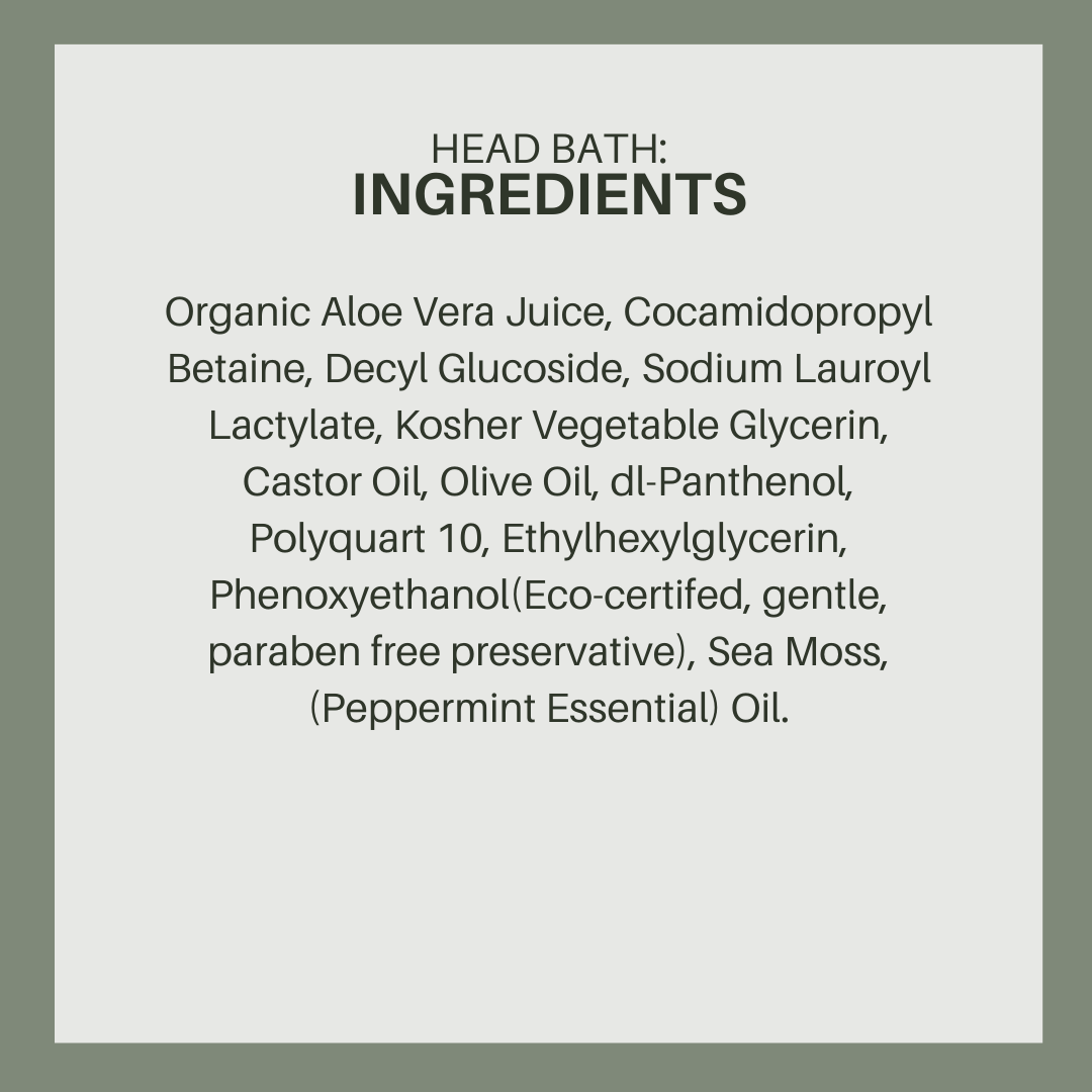 Head Bath: Sea Moss & Peppermint Shampoo