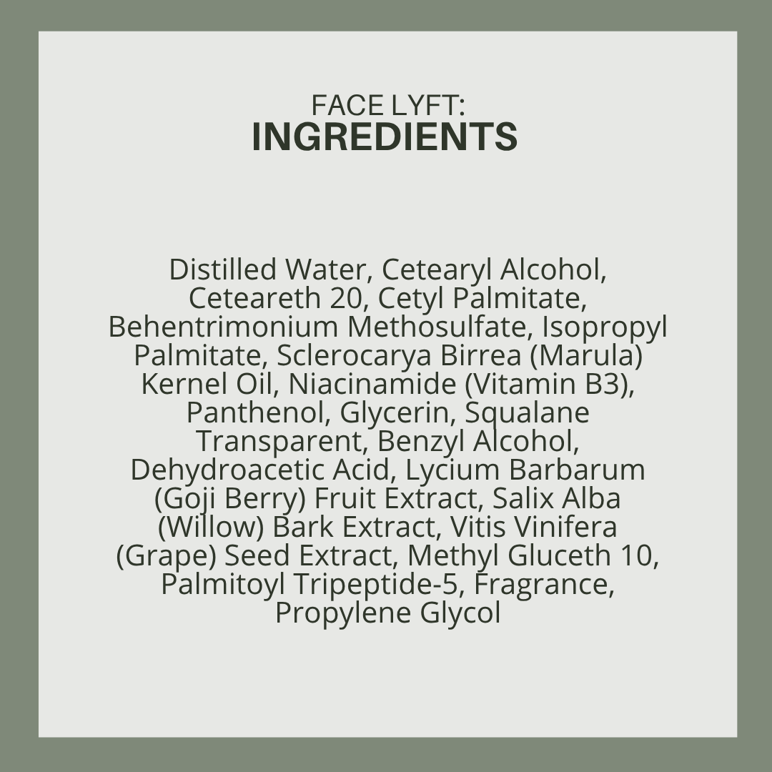 Face Lyft: Hydrating + Firming Face Moisturizer w/ Niacinamide & Squalane